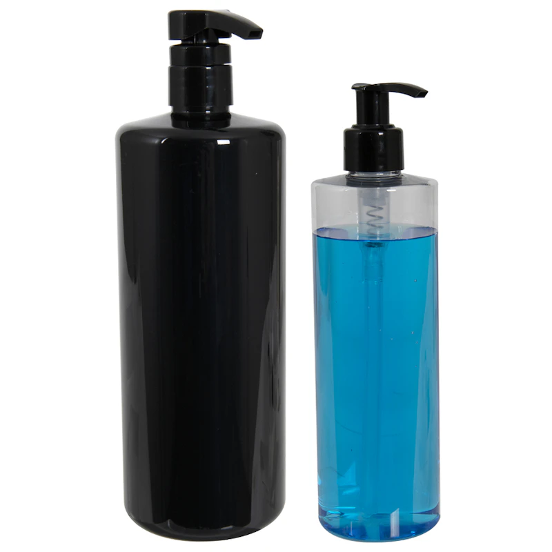 PET Cylindrical Bottles with Dispensing Pumps