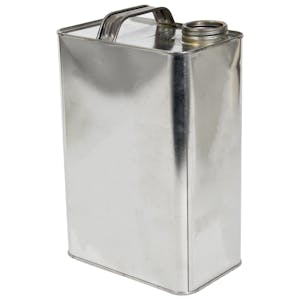 1 Gallon Metal F-Style Oblong Can with 1-3/4" Delta Neck (Cap Sold Separately)