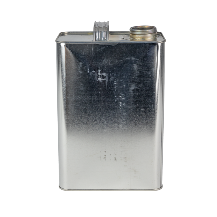 1 Gallon Metal F-Style Oblong Can with 1-3/4" Delta Neck (Cap Sold Separately)