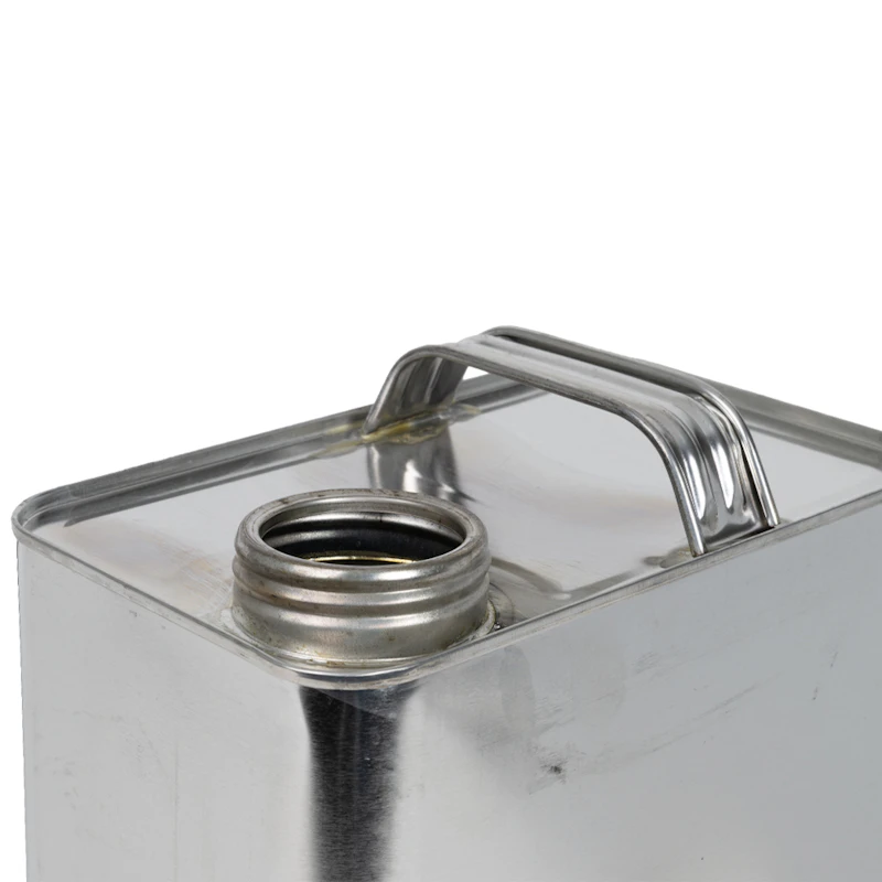 1 Gallon Metal F-Style Oblong Can with 1-3/4" Delta Neck (Cap Sold Separately)