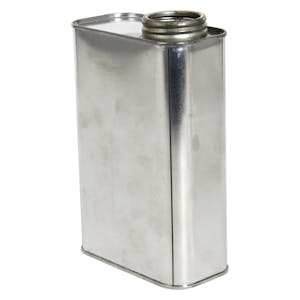 1 Quart Metal F-Style Oblong Can with 1-3/4" Delta Neck (Cap Sold Separately)