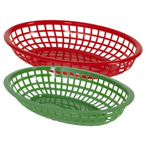 Plastic Oval Food Baskets