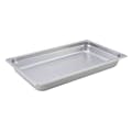 Full Size 22 Gauge Stainless Steel Steam Table Pan - 20-3/4" L x 12-3/4" W x 2-1/2" Hgt.
