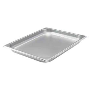 1/2 Size 22 Gauge Stainless Steel Steam Table Pan - 10-3/8" L x 12-3/4" W x 1-1/4" Hgt.