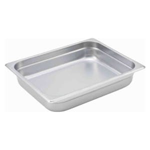 1/2 Size 22 Gauge Stainless Steel Steam Table Pan - 10-3/8" L x 12-3/4" W x 2-1/2" Hgt.