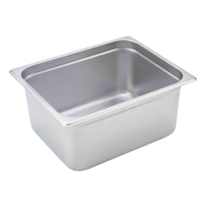 1/2 Size 22 Gauge Stainless Steel Steam Table Pan - 10-3/8" L x 12-3/4" W x 6" Hgt.