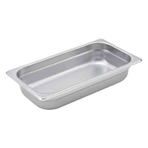 1/3 Size 22 Gauge Stainless Steel Steam Table Pan - 6-7/8" L x 12-3/4" W x 2-1/2" Hgt.