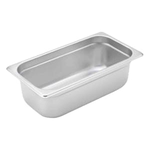 1/3 Size 22 Gauge Stainless Steel Steam Table Pan - 6-7/8" L x 12-3/4" W x 4" Hgt.