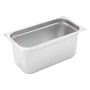1/3 Size 22 Gauge Stainless Steel Steam Table Pan - 6-7/8" L x 12-3/4" W x 6" Hgt.