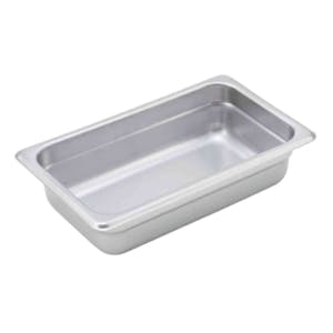 1/4 Size 22 Gauge Stainless Steel Steam Table Pan - 10-5/6" L x 6-5/16" W x 2-1/2" Hgt.