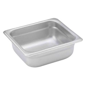 1/6 Size 22 Gauge Stainless Steel Steam Table Pan - 6-7/8" L x 6-5/16" W x 2-1/2" Hgt.