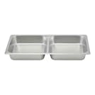 Full Size Divided 22 Gauge Stainless Steel Steam Table Pan - 20-3/4" L x 12-3/4" W x 2-1/2" Hgt.