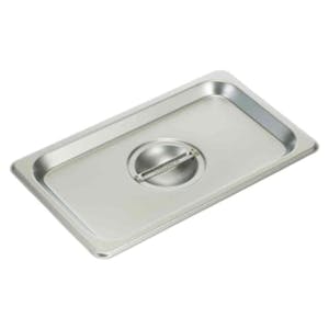 1/4 Size Stainless Steel Solid Flat Cover for Steam Table Pans