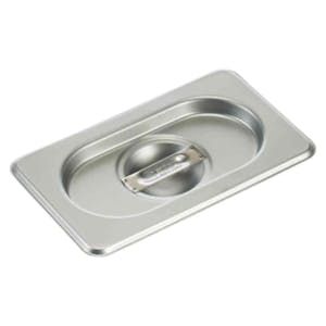 1/9 Size Stainless Steel Solid Flat Cover for 6" Hgt. Steam Table Pans