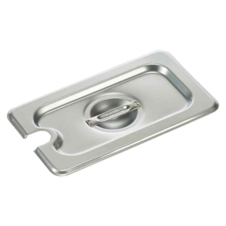 1/9 Size Stainless Steel Slotted Flat Cover for Steam Table Pans