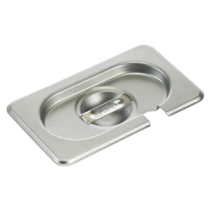 1/9 Size Stainless Steel Slotted Flat Cover for 6" Hgt. Steam Table Pans