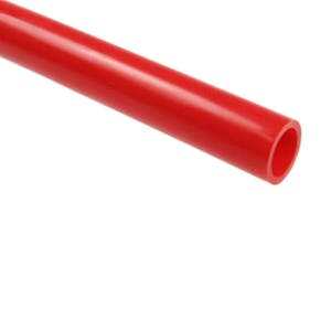 1/4" ID x 3/8" OD x 0.062" Wall Red NSF 51 50D LLDPE Tubing - 100' Roll