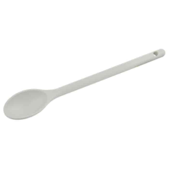 White Nylon High-Heat Prep Spoon - 12" Long