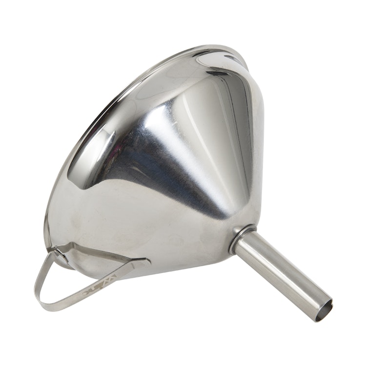 5-3/4" Top Dia. Wide Mouth Stainless Steel Funnel