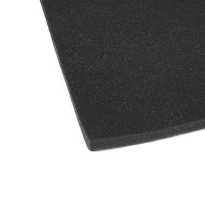 0.125" x 36" x 48" Black 60 PPI Reticulated Polyurethane Foam Sheet