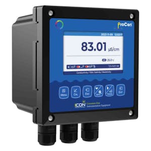 ProCon® C500 Series Single Channel Display Conductivity Controller with 1 Conductivity Input & 1 4-20mA + 2 Relay Outputs, 24 VDC