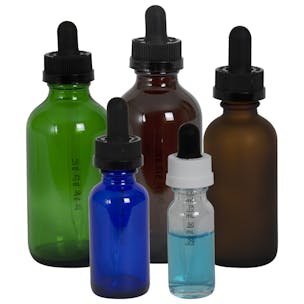Glass Bottles with Child Resistant Glass Droppers