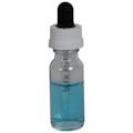 1/2 oz. Clear Glass Boston Round Bottle with 18/400 Black & White Graduated CRC Dropper Cap with Glass Pipette