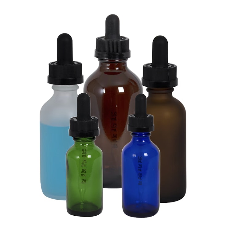 Glass Bottles with Child Resistant Glass Droppers