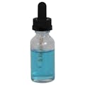 1 oz. Clear Glass Boston Round Bottle with 20/400 Black Graduated CRC Dropper Cap with Glass Pipette
