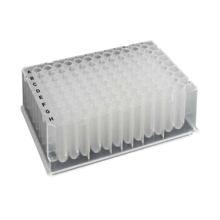 1.2mL Sterile OptiWell™ Deep Well Plate with 96 Round Wells & F Bottom for Abgene™ - 5 per Bag; 10 Bags Per Case