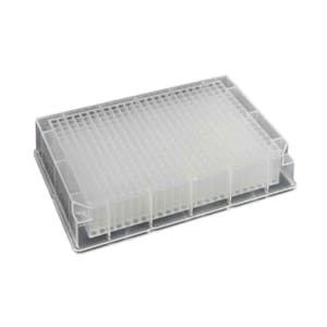 240µL Sterile OptiWell™ Deep Well Plate with 384 Square Wells & V Bottom - 10 per Bag; 5 Bags Per Case