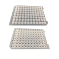 Non-Sterile OptiWell™ Silicone Sealing Mat for 96 Round Well Plate with 7.3mm Dia. "+" Opening - Bag of 50