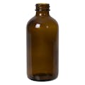 8 oz. Amber Glass Food-Grade Boston Round Bottle with 28/400 Neck (Cap Sold Separately)