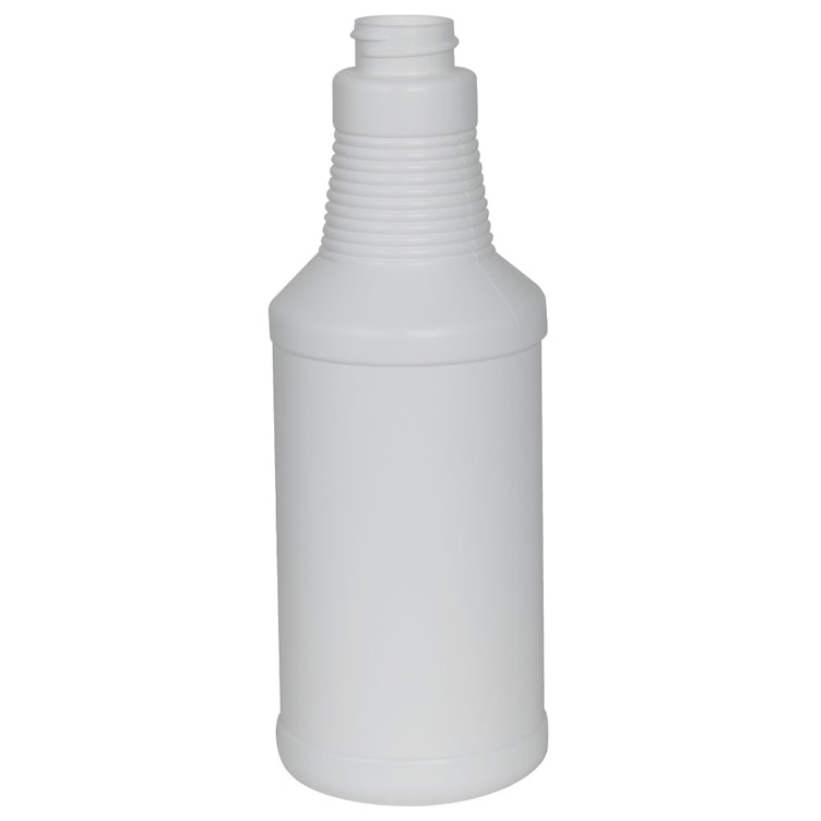 16 oz. White HDPE Decanter Spray Bottle with 28/400 Neck (Sprayers or Caps Sold Separately)