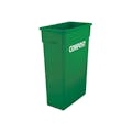 23 Gallon Green Polypropylene Slender Compost Container