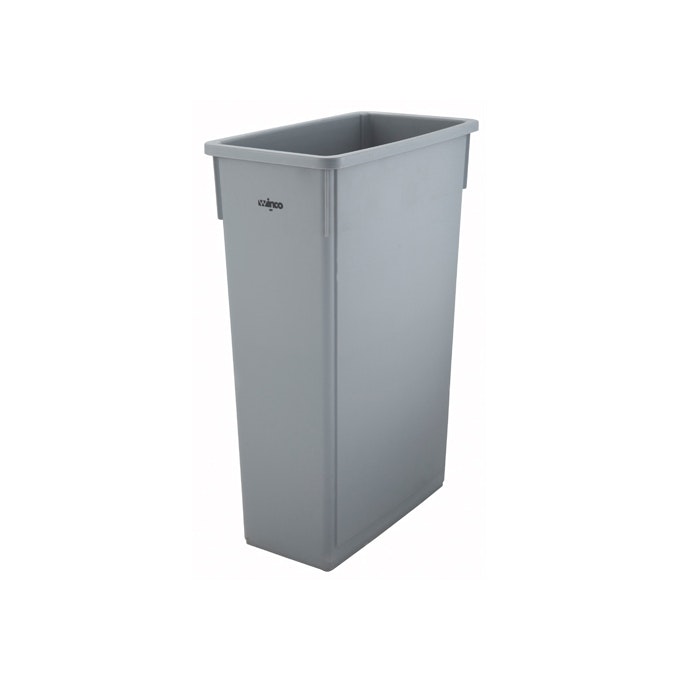 23 Gallon Gray Polypropylene Slender Trash Container