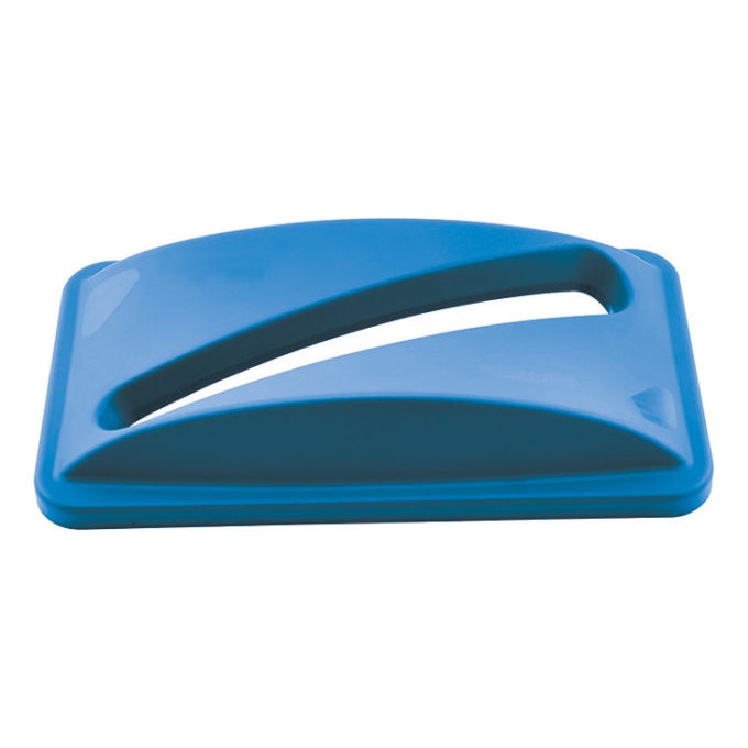 Blue Paper Slot Lid for 23 Gallon Slender Recycling Container