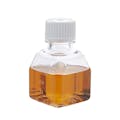 30mL Diamond® RealSeal™ Clear PETG Sterile Square Media Bottle with 20mm White Cap - Package of 24