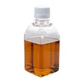 500mL Diamond® RealSeal™ Clear PETG Sterile Square Media Bottle with 38mm White Cap - Package of 12