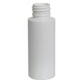 2 oz. White HDPE (25% PCR Material) Cylindrical Sample Bottle with 24/410 Neck (Cap Sold Separately)