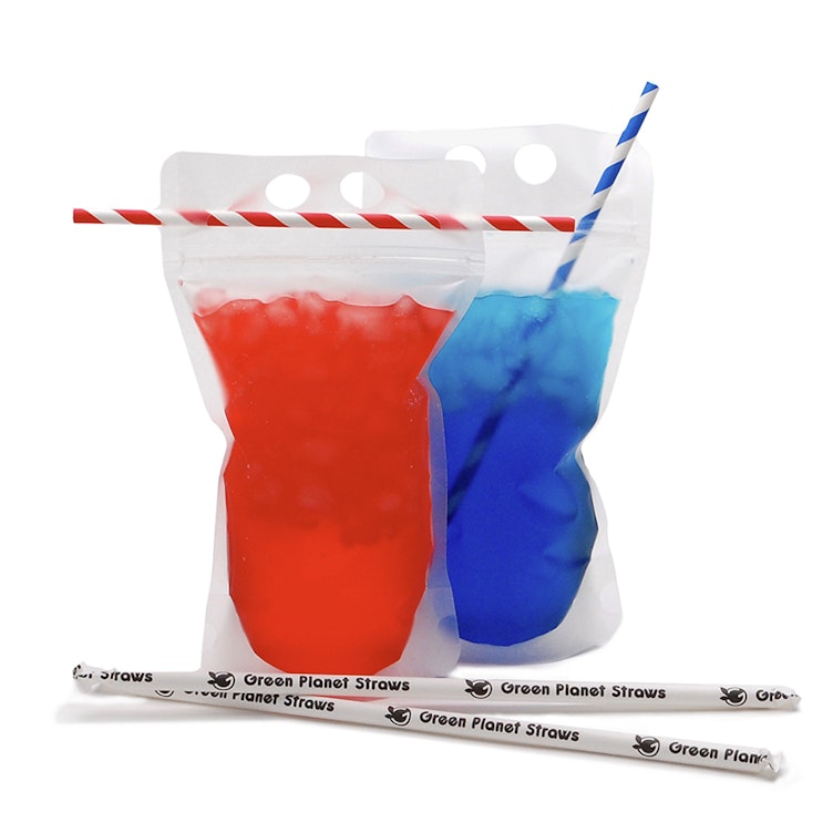 To-Go Beverage Stand-Up Zipper Pouch