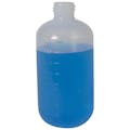 8 oz. Natural LDPE Graduated Boston Round Bottle with 24/410 Neck (Cap Sold Separately)