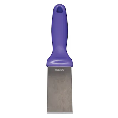 Vikan® Stainless Steel Scraper with Purple Polypropylene Handle & 1-1/2" Blade