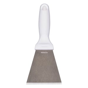 Remco® Stainless Steel Scraper with White Polypropylene Handle & 3" Blade