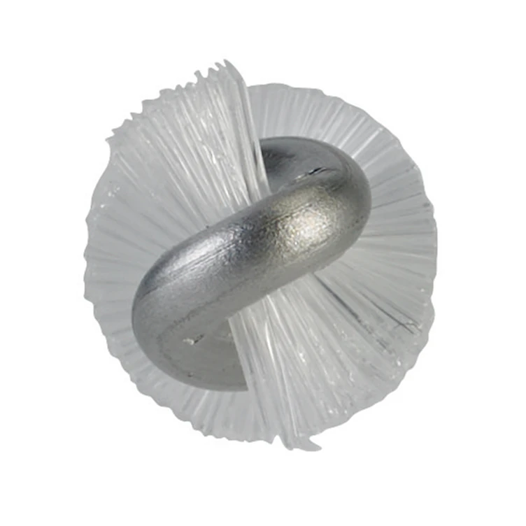 White Vikan® Stainless Steel Tube Brush with Stiff Polyester Bristles & Polypropylene Handle - 0.4" Dia. x 19.7" L