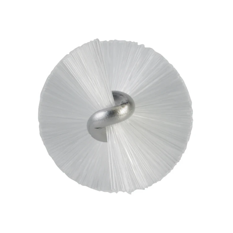 White Vikan® Stainless Steel Tube Brush with Medium Polyester Bristles & Polypropylene Handle - 0.8" Dia. x 19.7" L