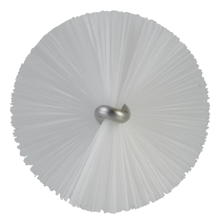 White Vikan® Stainless Steel Tube Brush with Stiff Polyester Bristles & Polypropylene Handle - 1.6" Dia. x 19.7" L