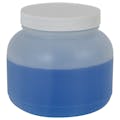 1/4 Gallon Natural HDPE Round Wide Mouth Jar with 89/400 White Ribbed Cap with F217 Liner