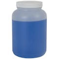 1/2 Gallon Natural HDPE Round Wide Mouth Jar with 89/400 White Ribbed Cap with F217 Liner