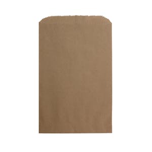 6-1/4" W x 9-1/4" L Flat Recyled Natural Kraft Paper Merchandise Bags - Case of 1000